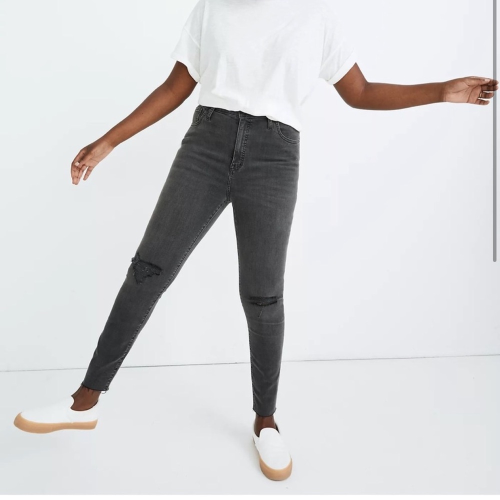 Madewell Curvy High-Rise Skinny Jeans in Black Sea Sz 31